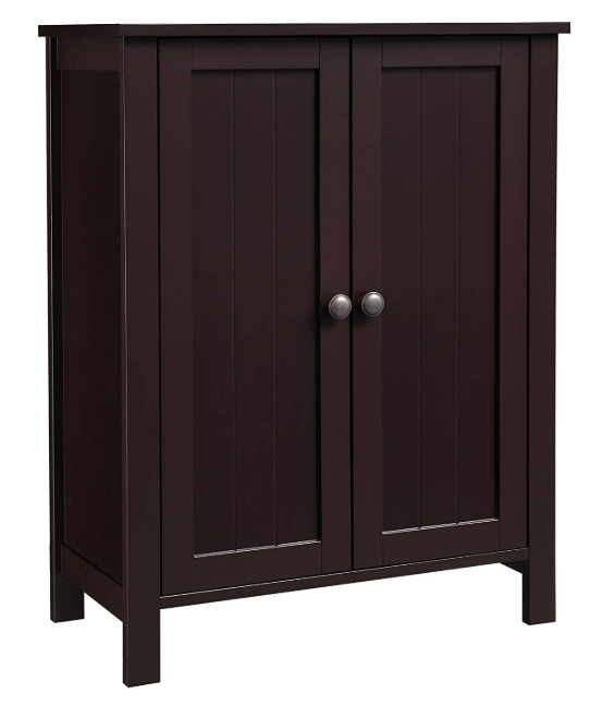 Bathroom Wood Storage Cabinet With Double Doors