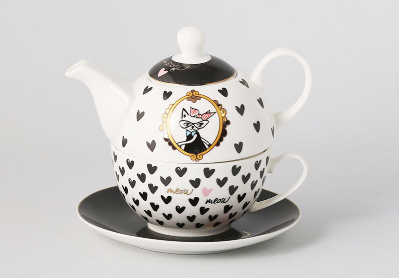 ZH1922-H31 lady cat collection tea for one