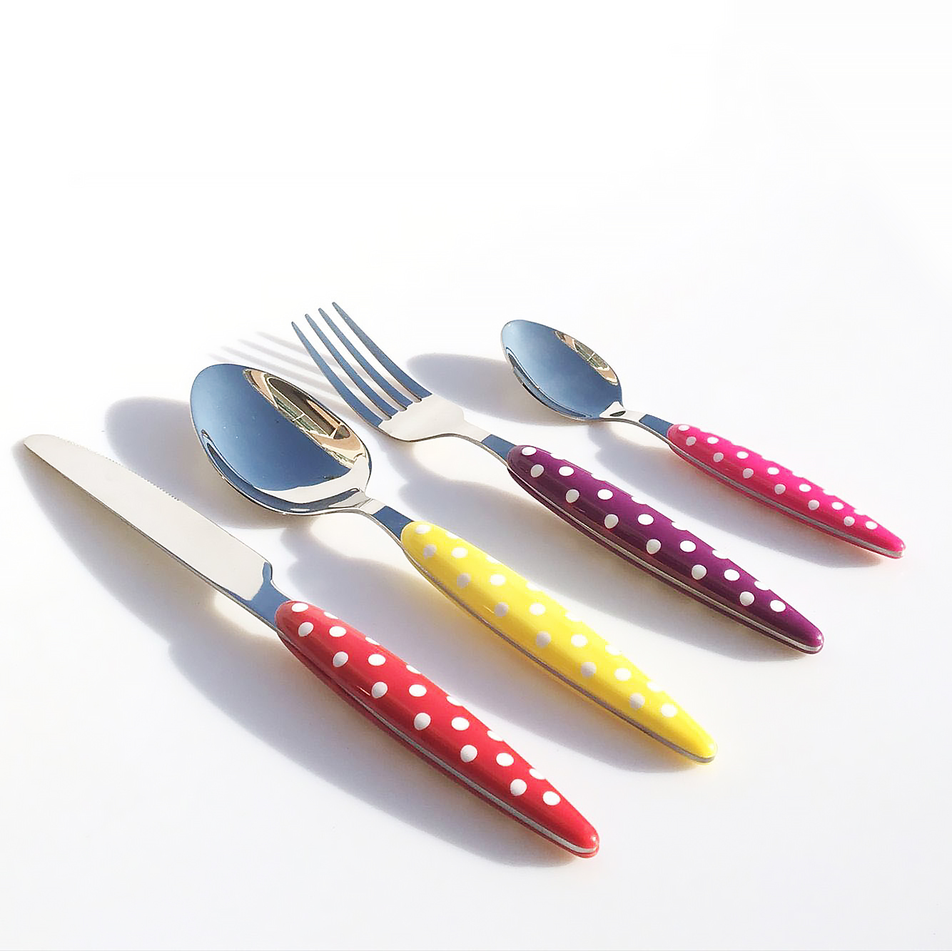 Stainless Steel Cutlery Long Tang Flatware Set 2 Tones Silverware Set For Wedding Restaurant Hotel