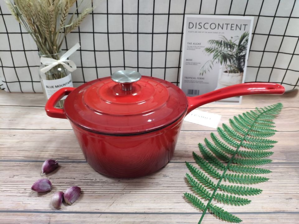 Cast iron casserole, enameled