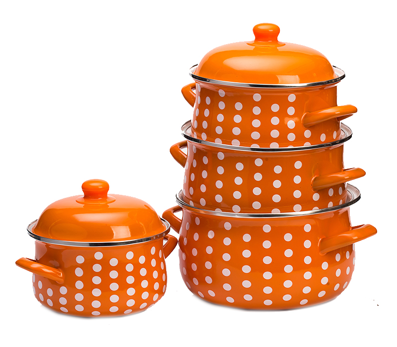 Hot Sale Shinning Black Enamel Casserole Set Enamel Pot Enamel Cookware