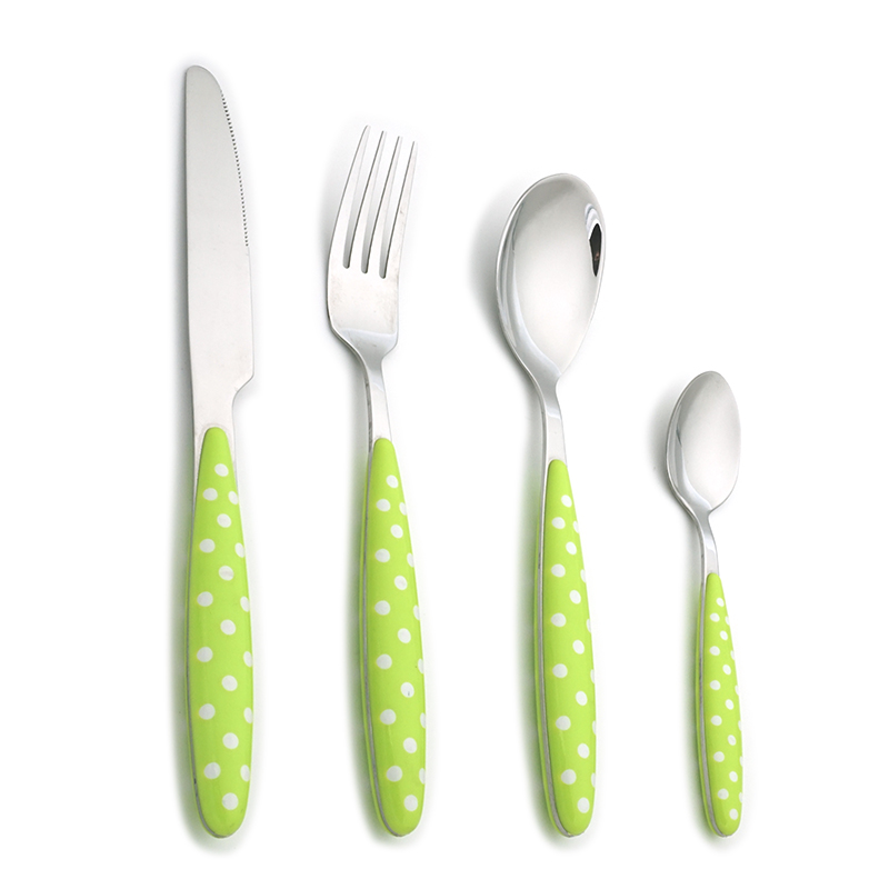 2 Tones Stainless Steel Cutlery Long Tang Flatware Set Elegant Silverware Set For Wedding Restaurant Hote