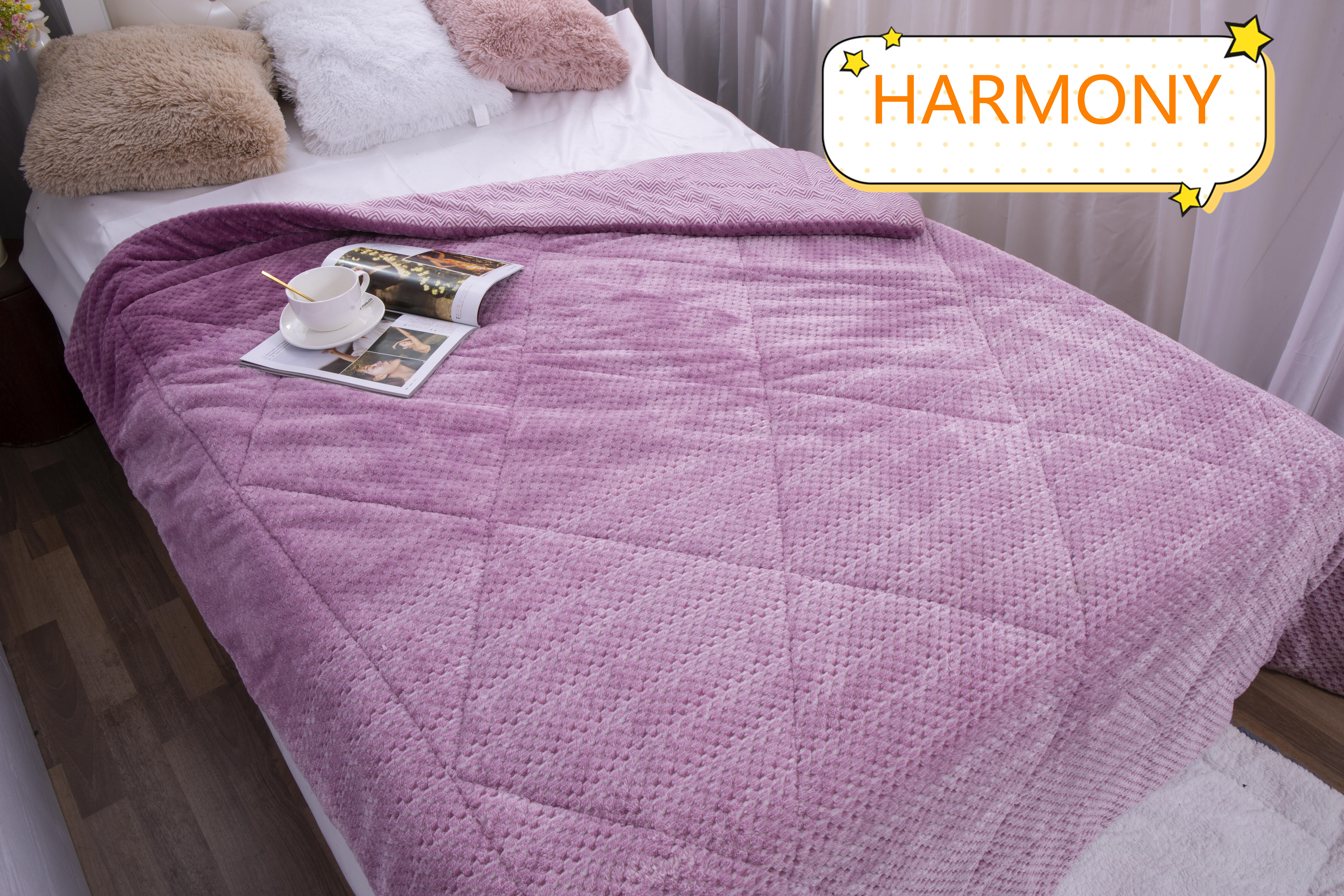 WHZG20-104 Yarn Dyed Popcorn Flannel With Sherpa Comforter