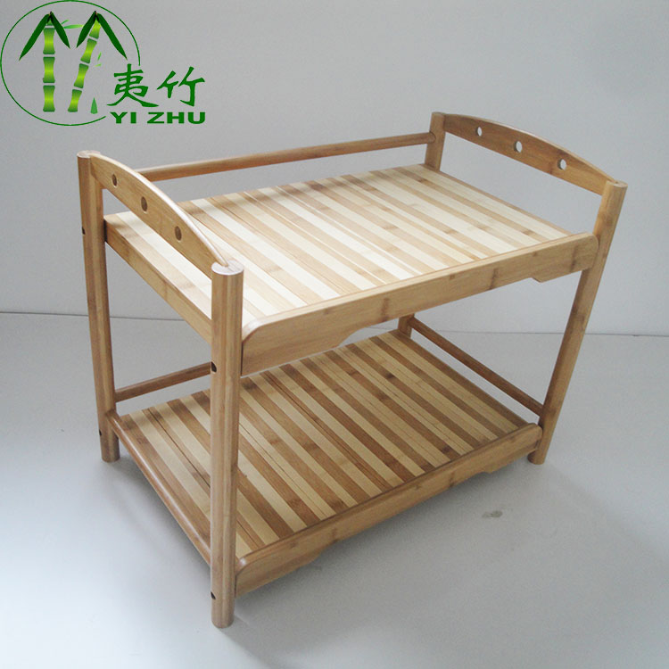 2 layers Bamboo commodity rack
