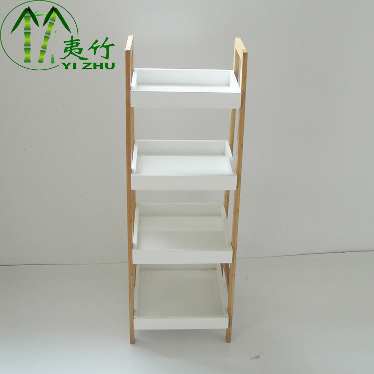 4 layers Bamboo +MDF Storage Shelf