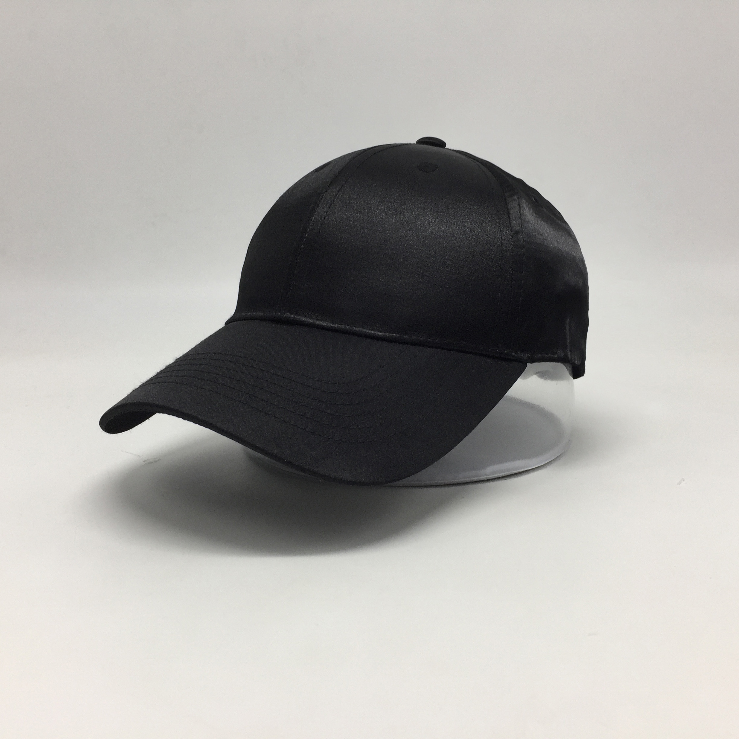 Custom fashion 6 - piece polyester black baseball cap