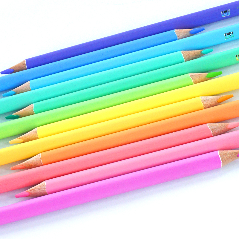 12 Macaron colors trendy Pastel colored pencil, coloured pencils