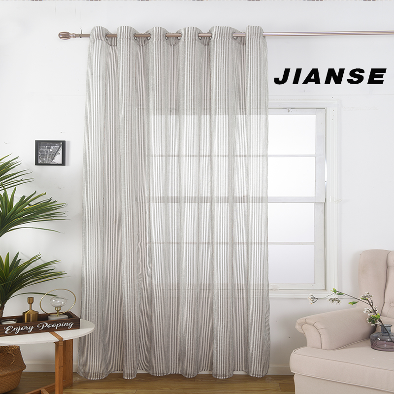 CURTAIN G2867-2 Dolly sheer dyed rope curtain fabric engineering curtain sunshine ready made curtains