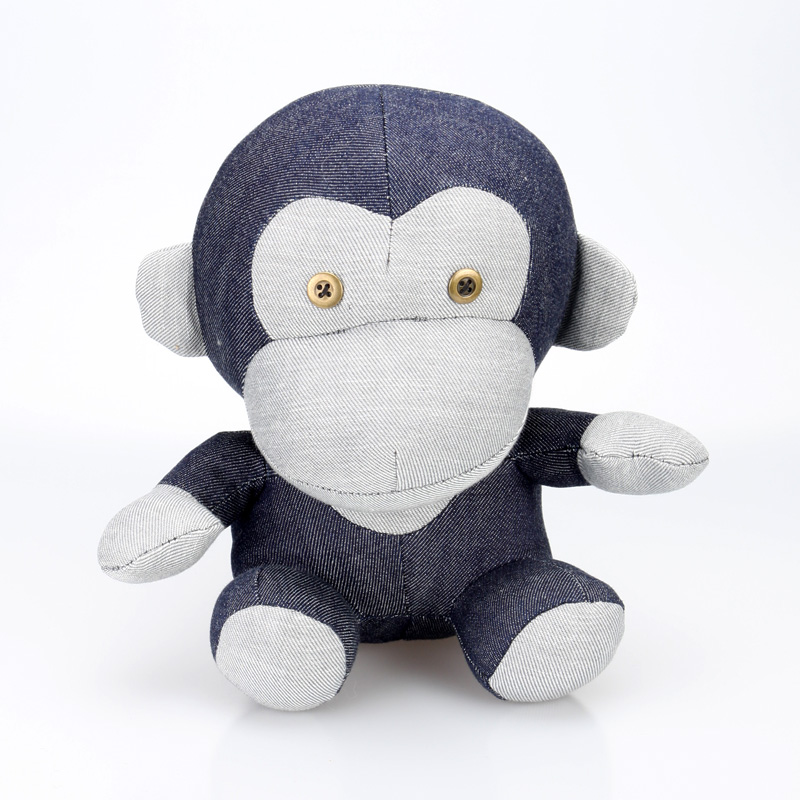 Jean Stuffed Monkey toy for home decoration