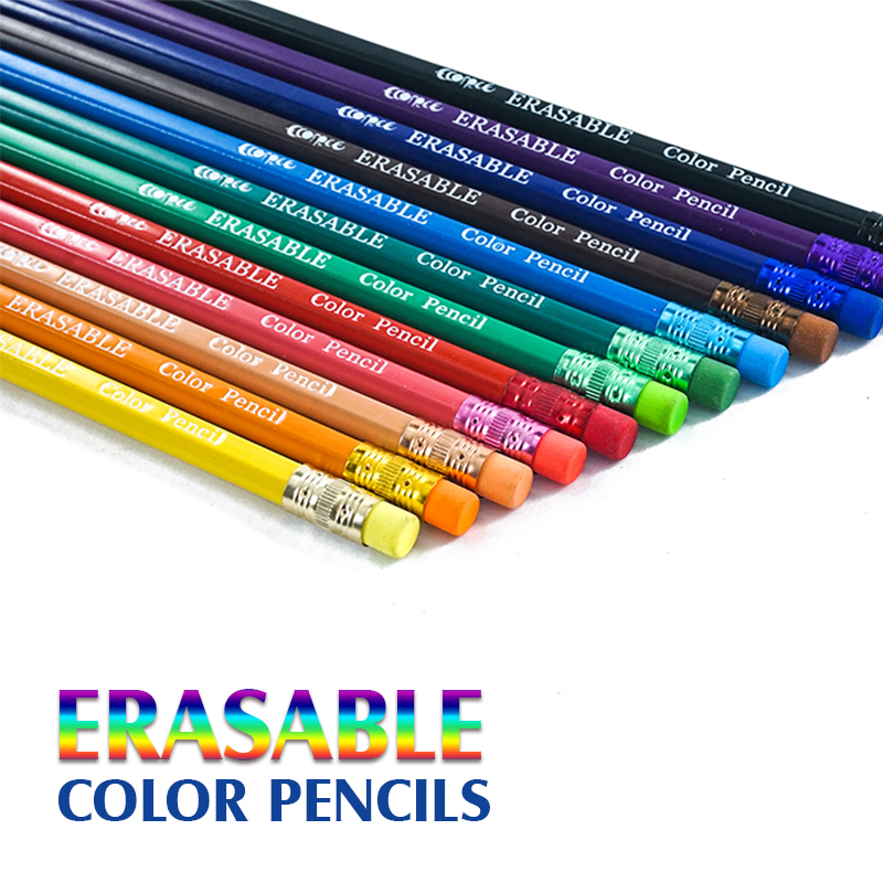 Erasable Colored Pencils with Eraser