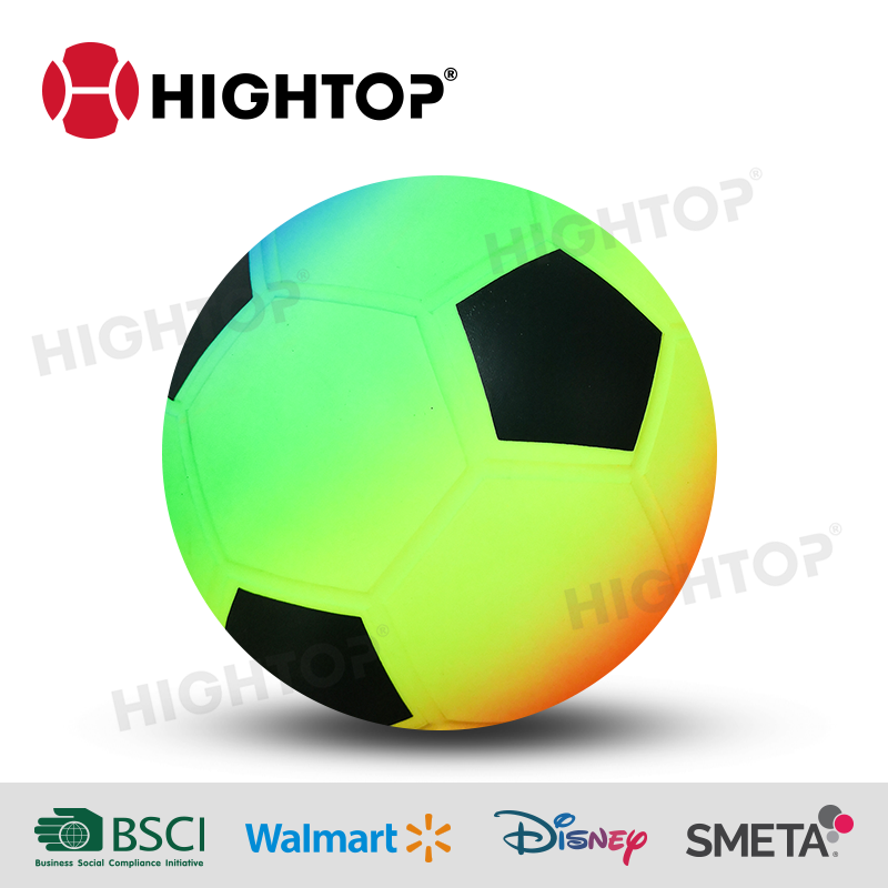 Rainbow PVC inflatable soccer ball