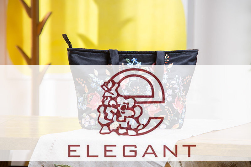 Elegant unique high quality embroidery satin handbag