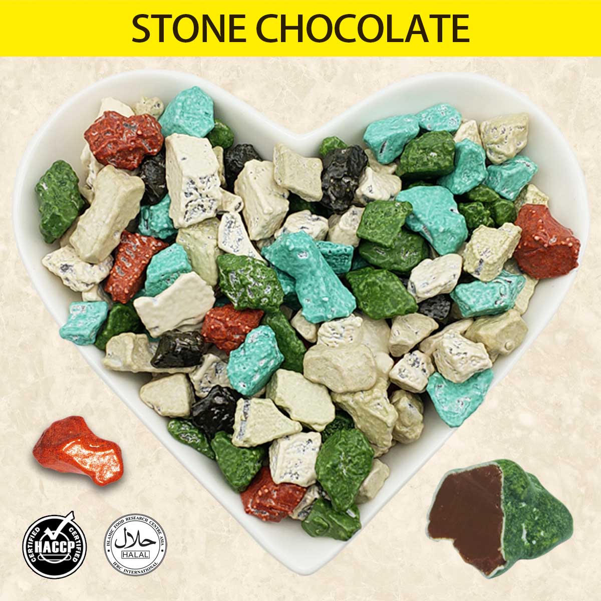 Arab halal candy stone chocolate