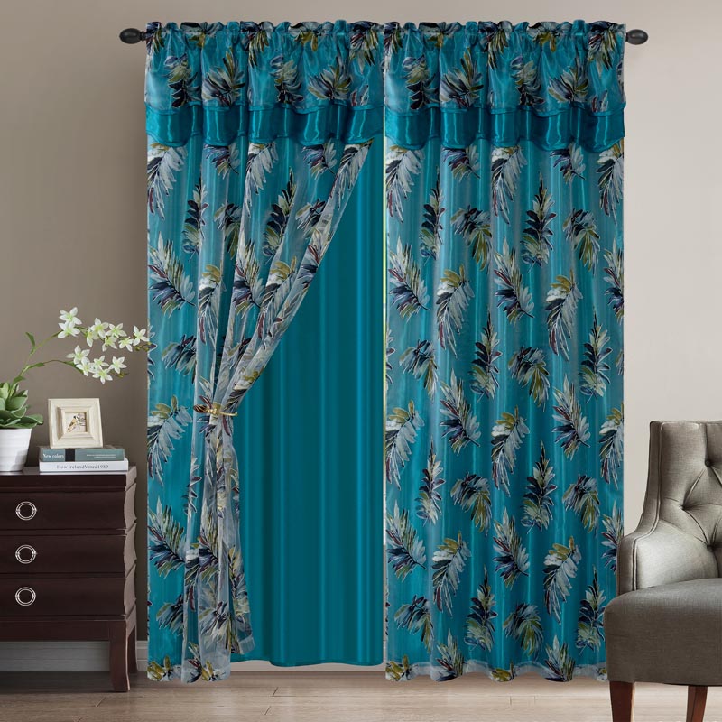 Burnt-Out Voile Window Curtain