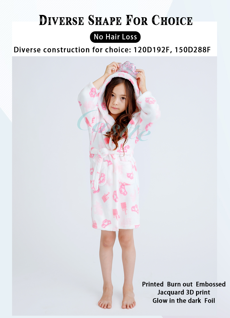 Kids Flannel Fleece Hoodie Robe