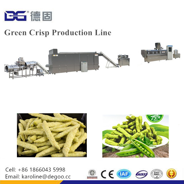 Green pea crisps harvest snapes cutting machine snacks food extruder Processing Line by Jinan DG Machinery
