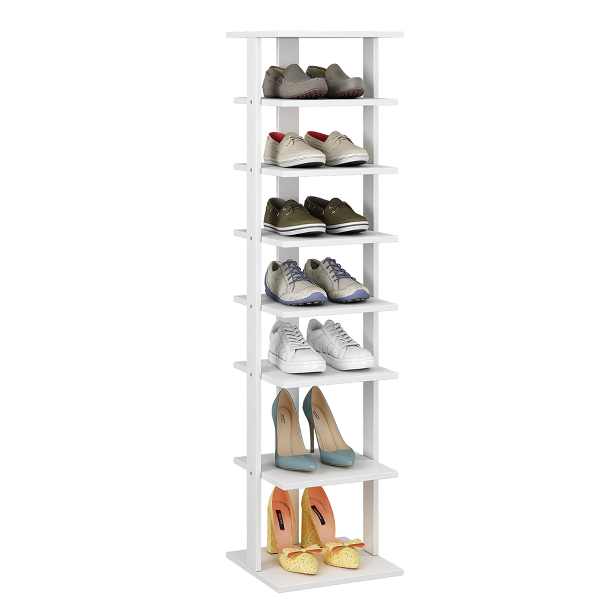 7-Tier Wooden Shoes Rack