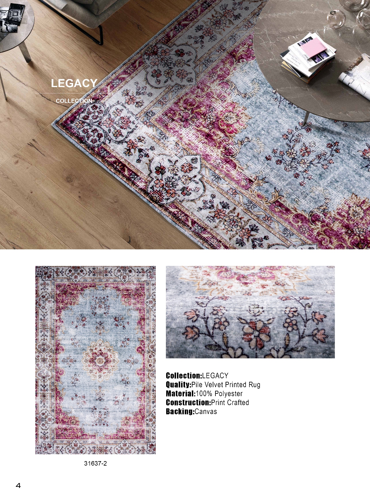 Flannel printed rug