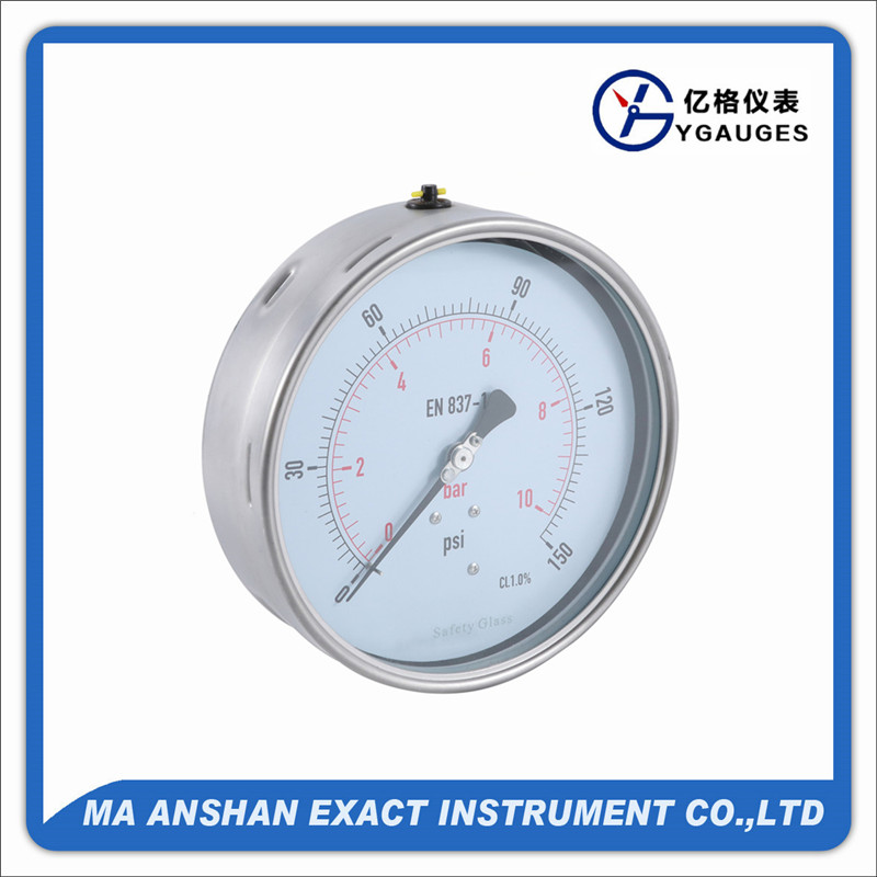 Liquid filled pressure gauge-heavy duty manometer- adjustable pressure gauge