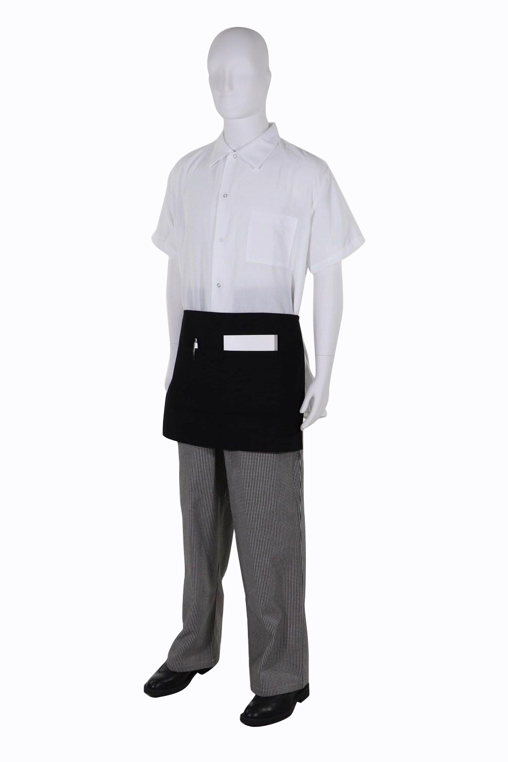 Waist apron+shor sleeve chef shirt+checkered Chef Pant