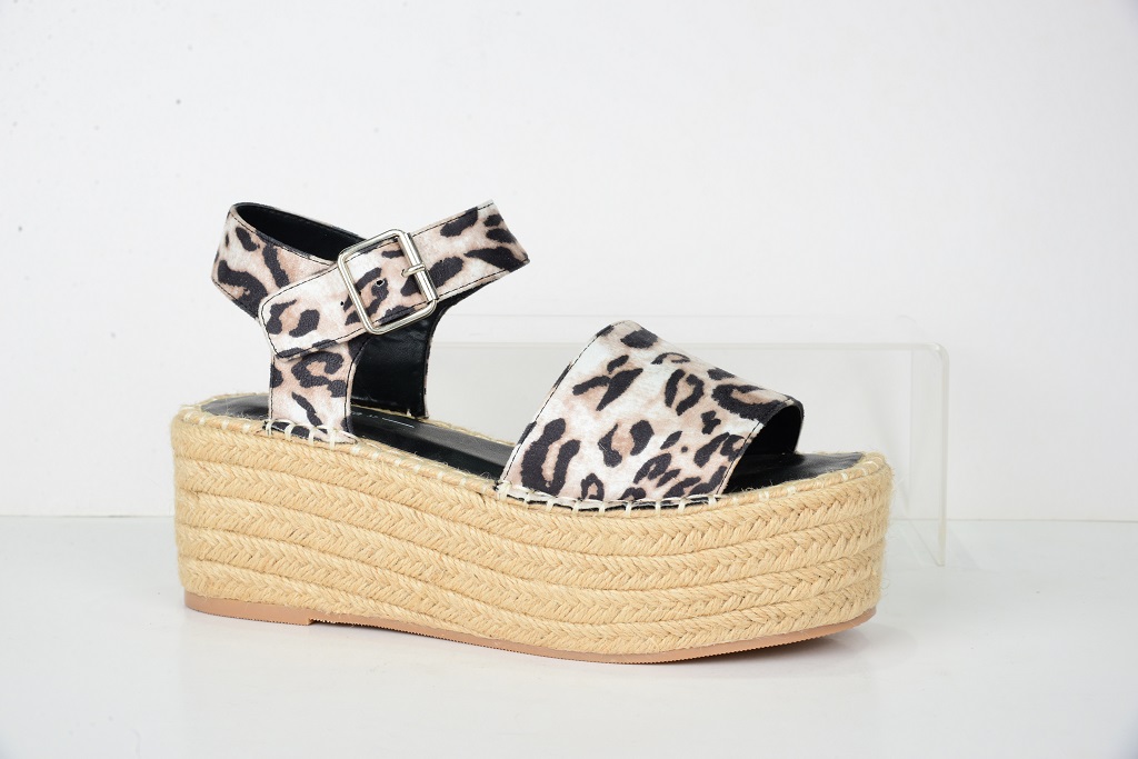 2020 Fashion leopard print Upper Women Sandal espadrille(HS20 william-01