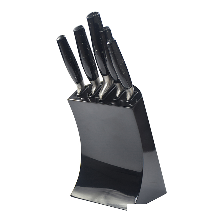 6-Piece Stainless Steel Kitchen Knife Block Set
