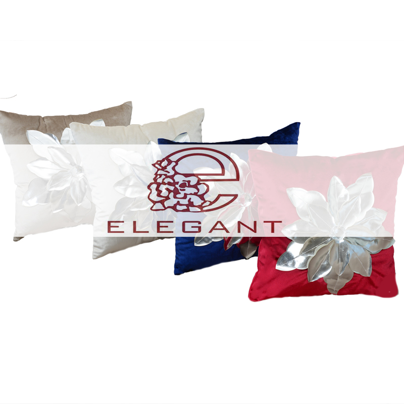 3d Leather Flower, Hand Made Flower Deco. Pillow