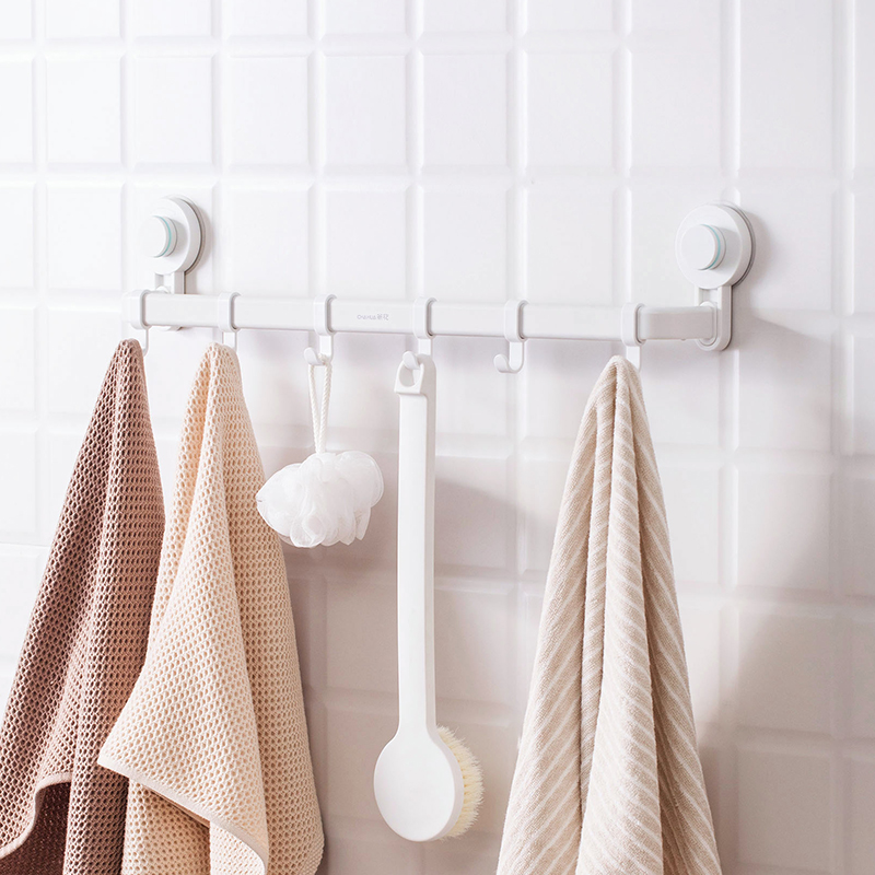 Damage free plastic hanging rack rail rack rail organizer