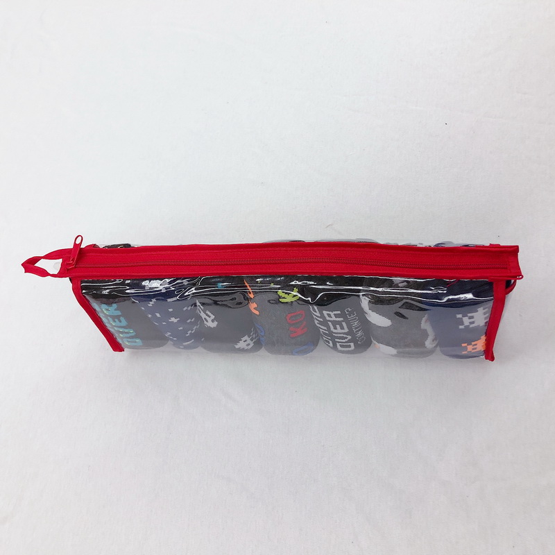 7pk boy jacquard sock within plastic zipper bag