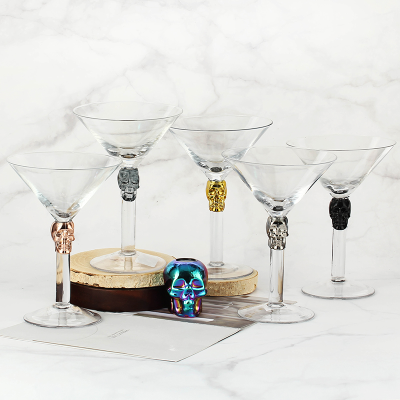 Skull cocktail glass