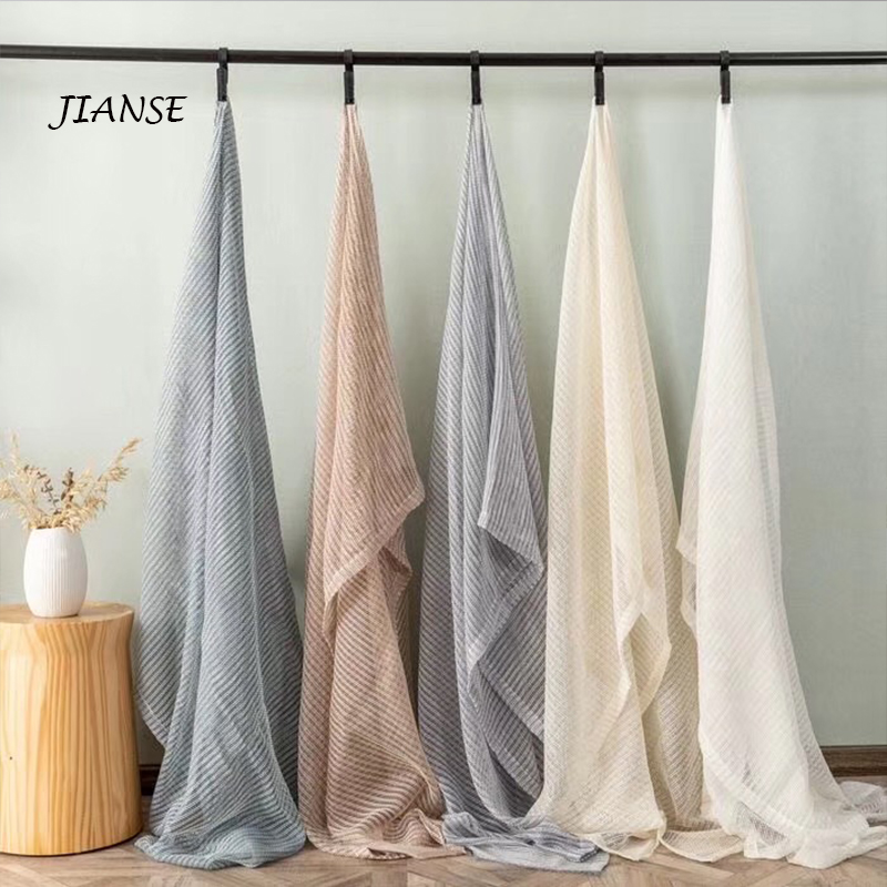 CURTAIN J290 Net curtain fabrics sunshine string curtain stripe drapes for living room