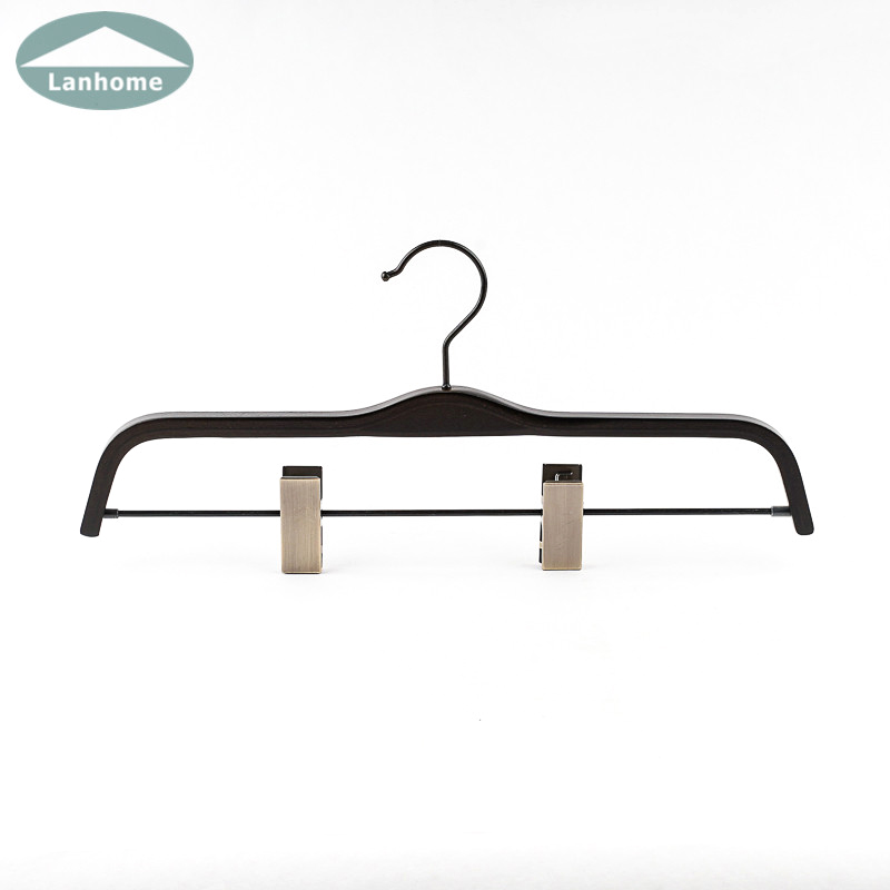 Lanhome Wooden hangers uderwear hanger for trousers jeans