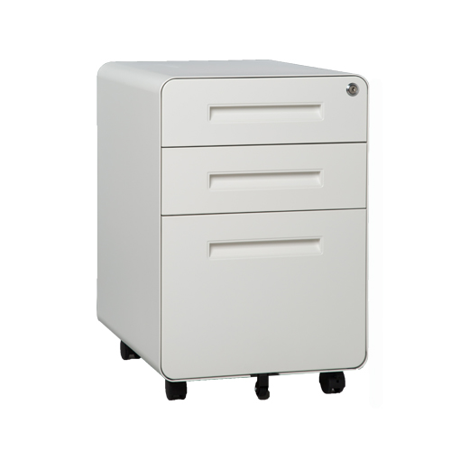 Modern 3-Drawer Mobile File Cabinet with Wheel Metal Locking File Cabinet Anti-tilt Mechanism casters Fully Assembled, Legal/Letter Size
