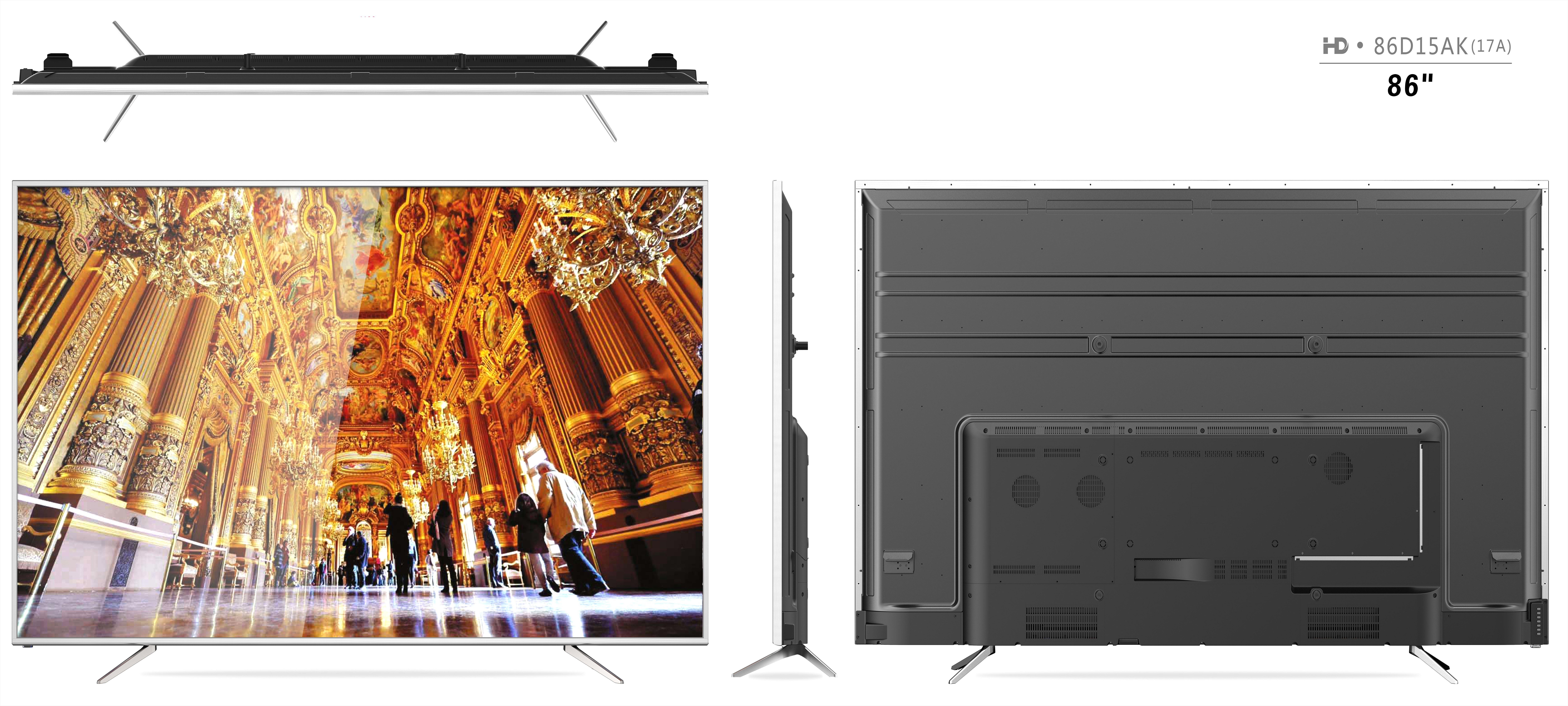 86 inch tempered glass narrow-frame LCD TV