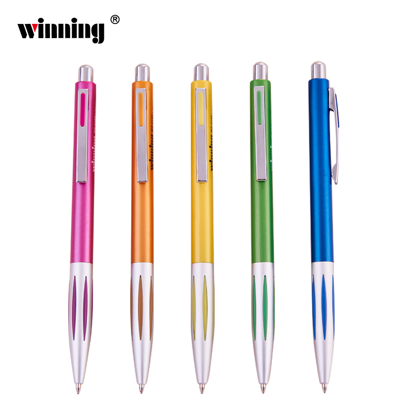 Semi-metal office ball pen with smooth writing refill