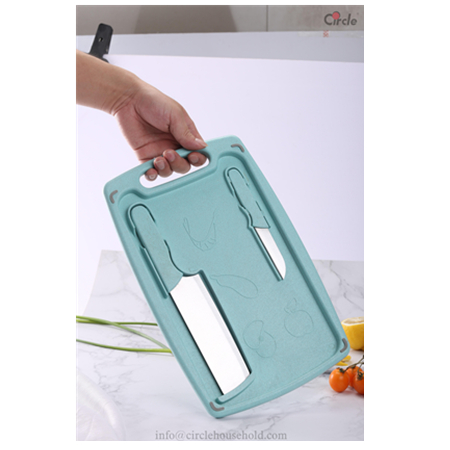 3 in 1 cutting board with knife set