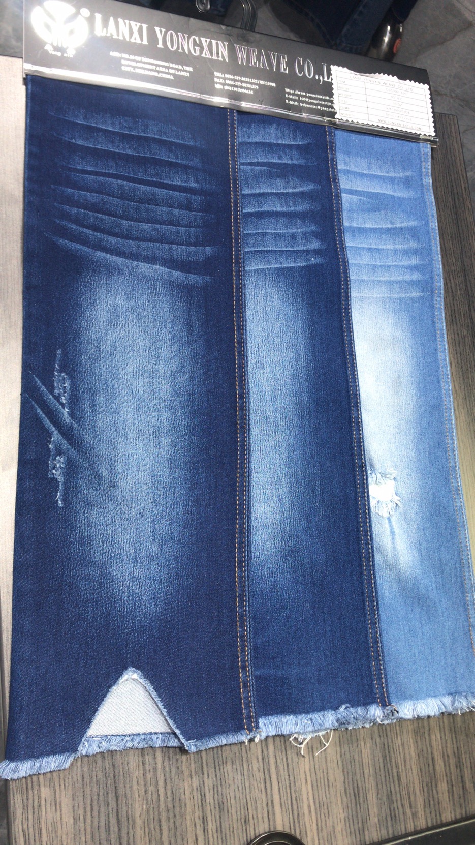 Blue satin high stretch dinem
