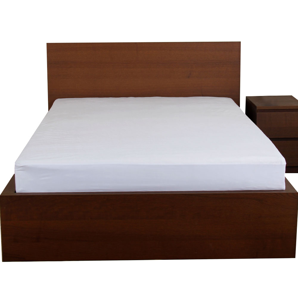 cotton jersey+PU+poly jersey sandwich waterproof mattress protector