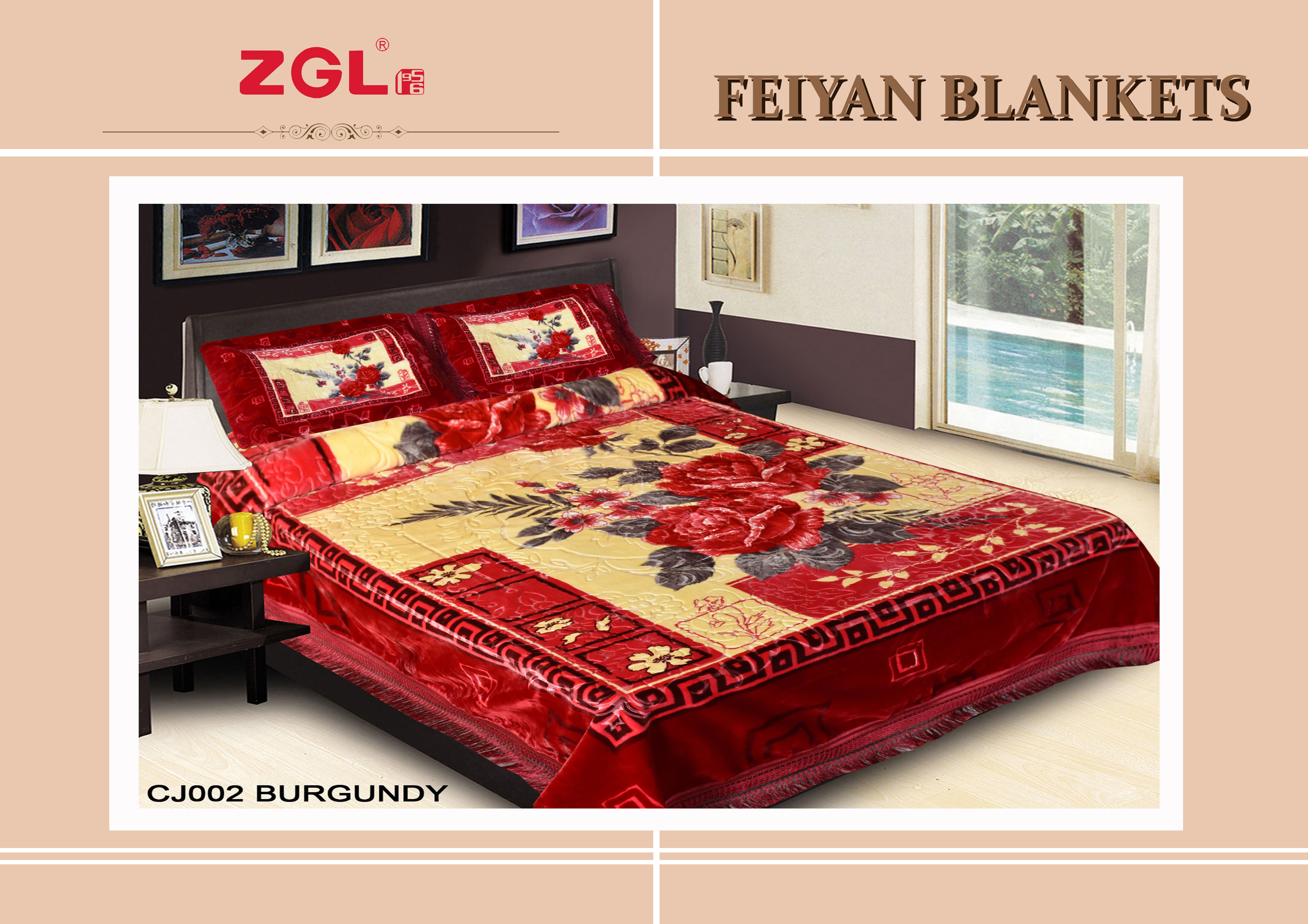 100% polyester raschel blanket 4pcs sets