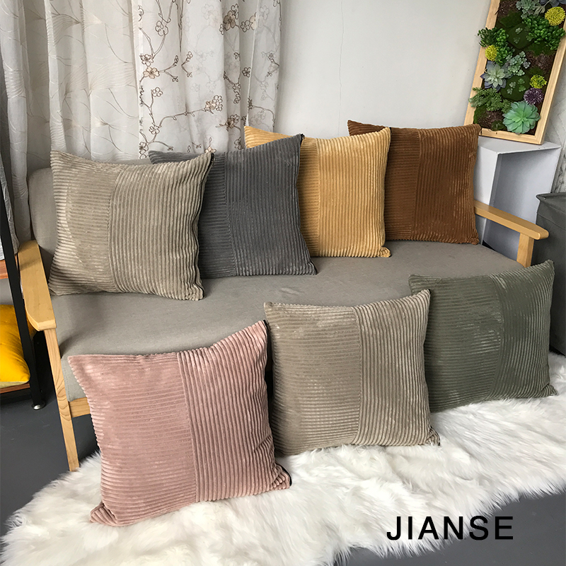CUSHION K5001 Good Design Cordury Connection with Copper Zipper Northern European Cushion Cover Decorative Pillow Case