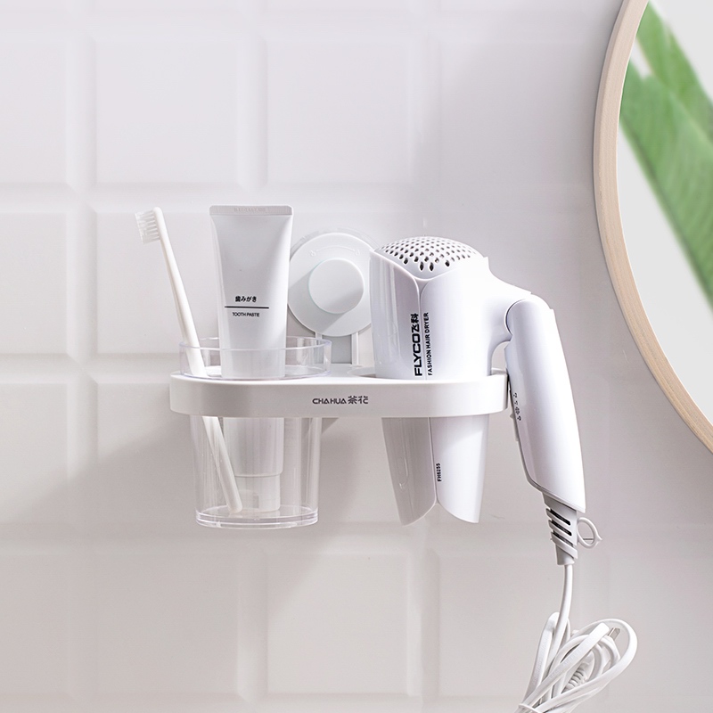 Damage free plastic hair dryer base hair dryer holder