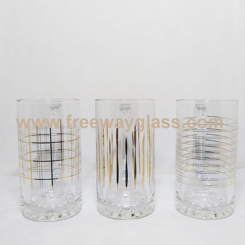 Beer Mug with Real Gold Decal