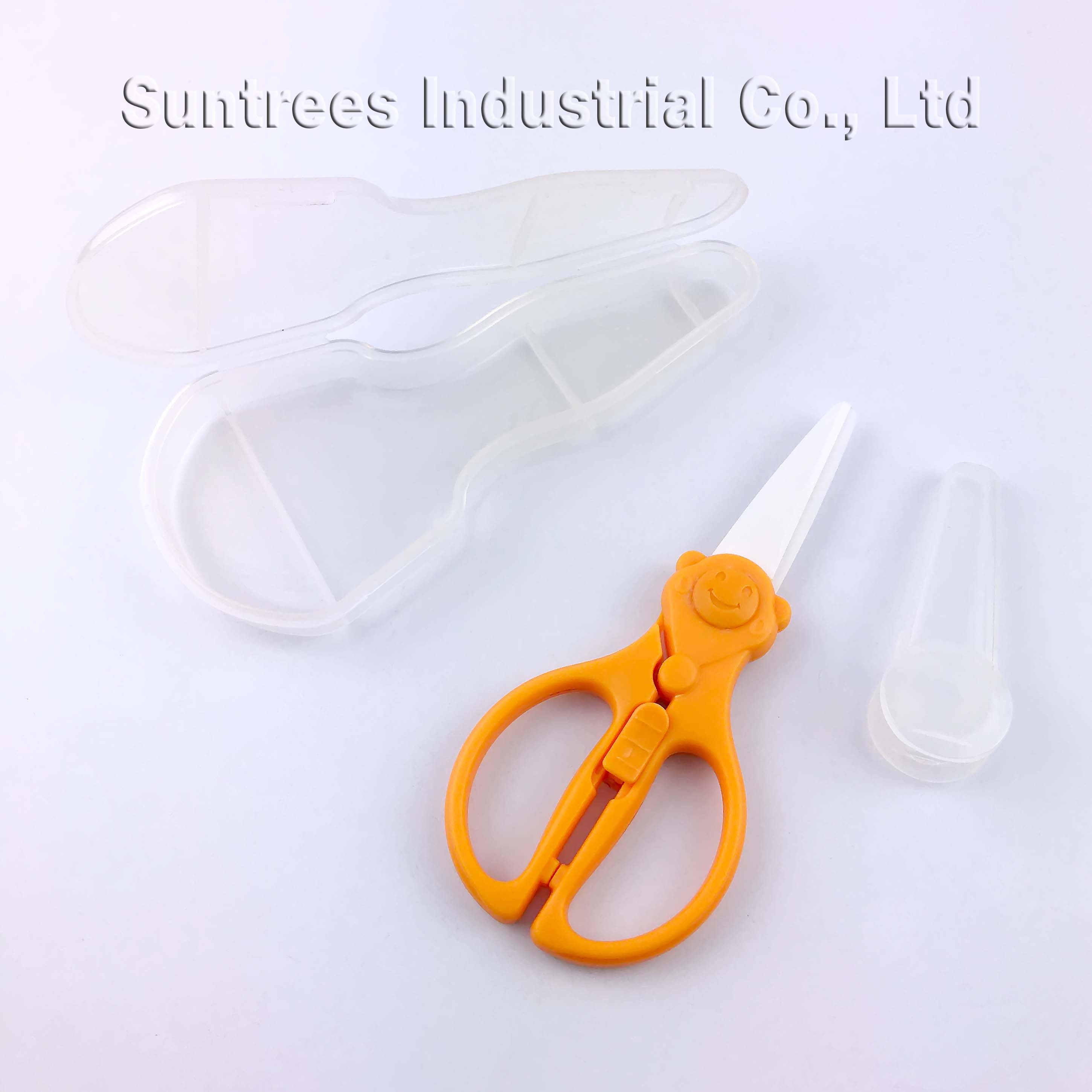 Ceramic baby food scissors with sheath