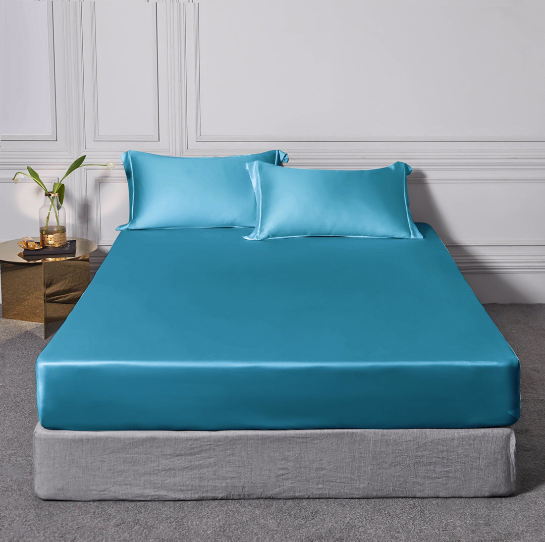 60s Tencel fitted sheet solid color-3