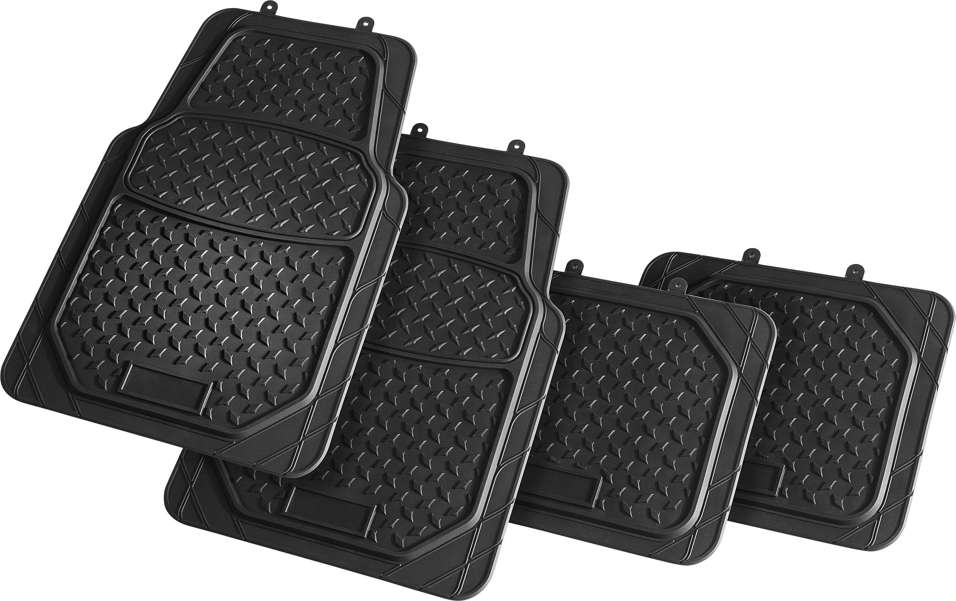 Universal Fit Full Set Heavy Duty Rubber Floor Mat with Custom Logo