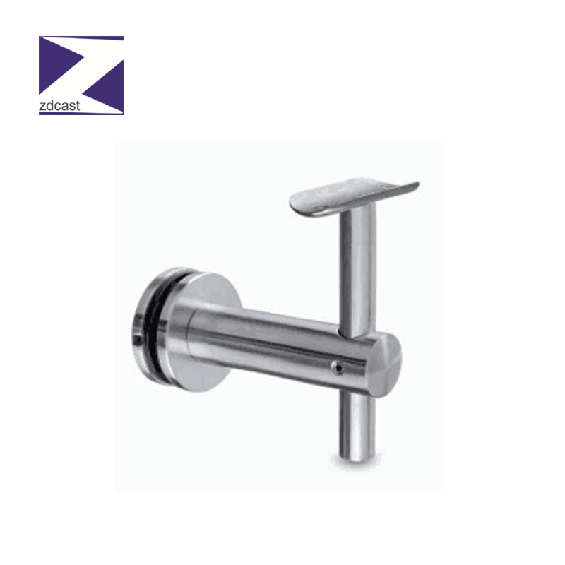 stainless steel wall fittings embossed hardware satin style handrail bracket wall to tube