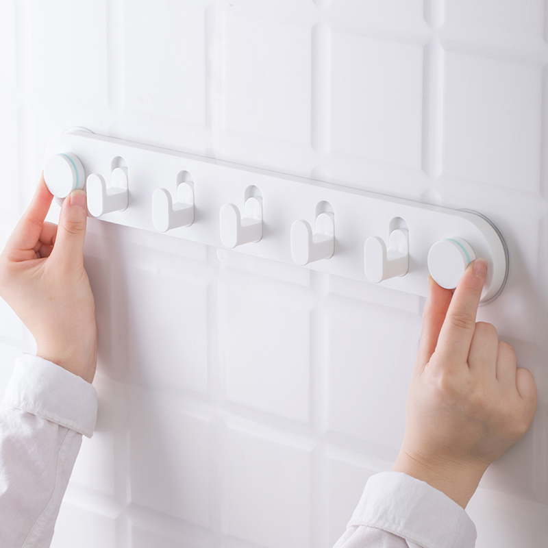Damage free plastic hook rail coat rack