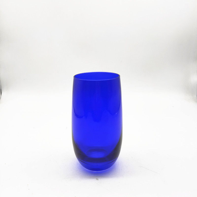 blue water glass