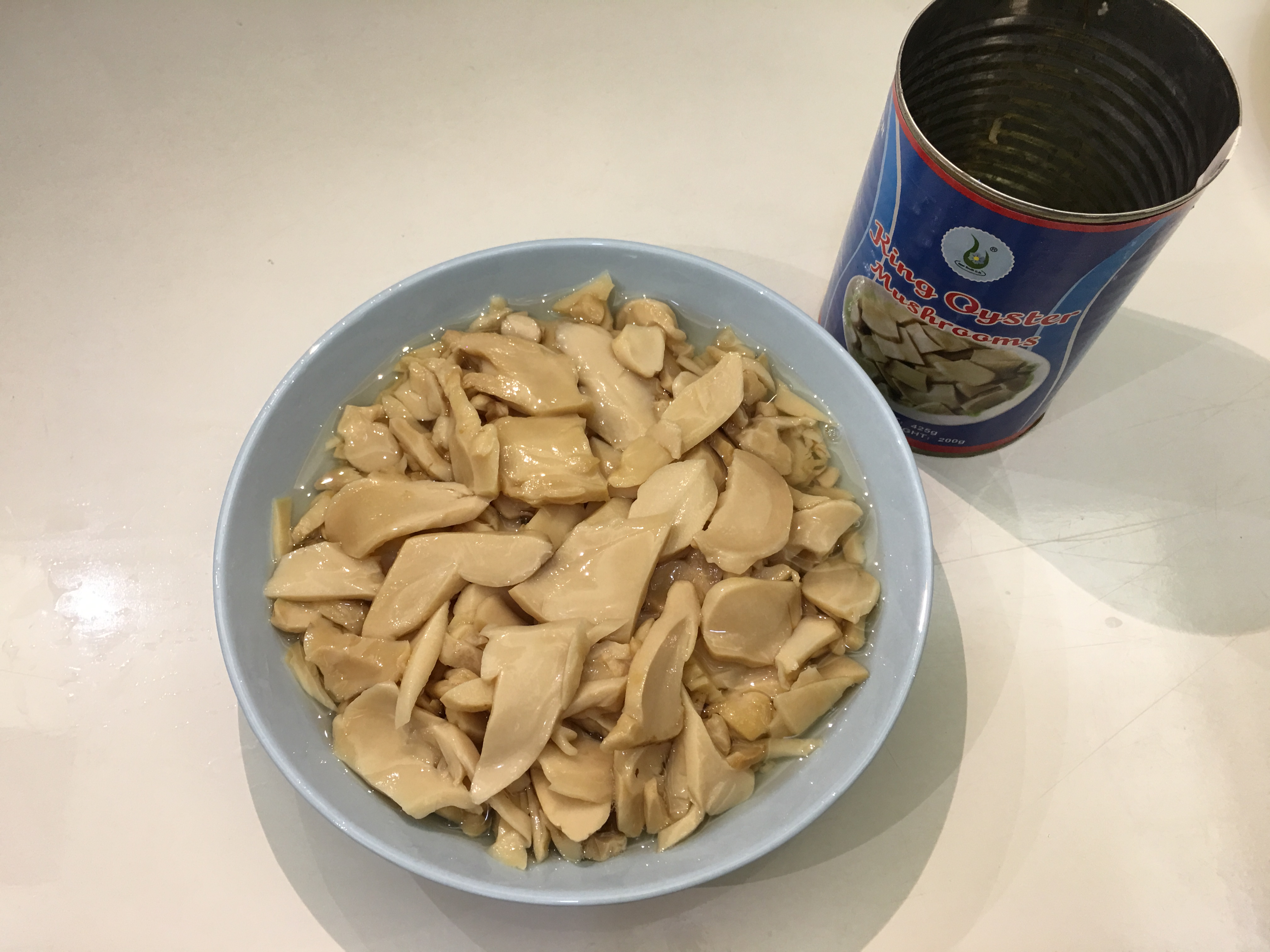 Canned king oyster mushroom