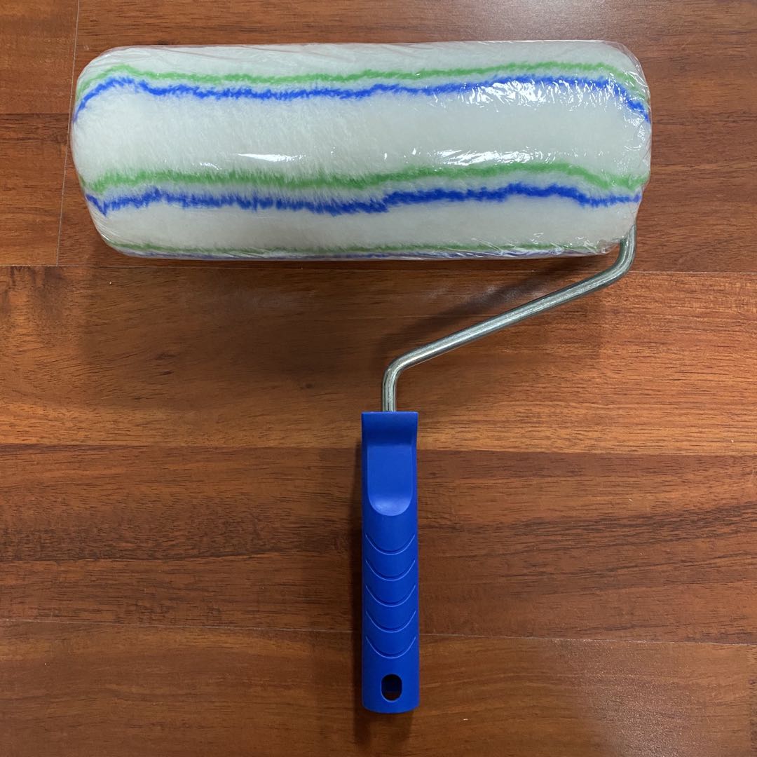 Blue&green striped paint roller